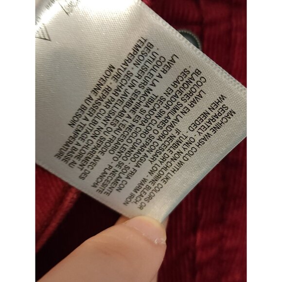 Women's Jessica Simpson Dark Red Forever Skinny Low Rise Corduroy Pants Size 30 - Picture 11 of 14